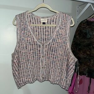 Universal Thread Multicolor Button-Front Tank Top